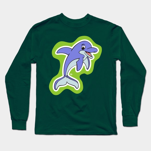 Little Dolphin Long Sleeve T-Shirt by MBK